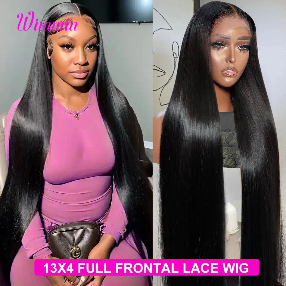 13x6 13x4 HD Lace Frontal Wig Human Hair Brazilian Straight 5x5 HD Lace Closure Wig Pre Plucked Glueless Lace Wigs for Women
