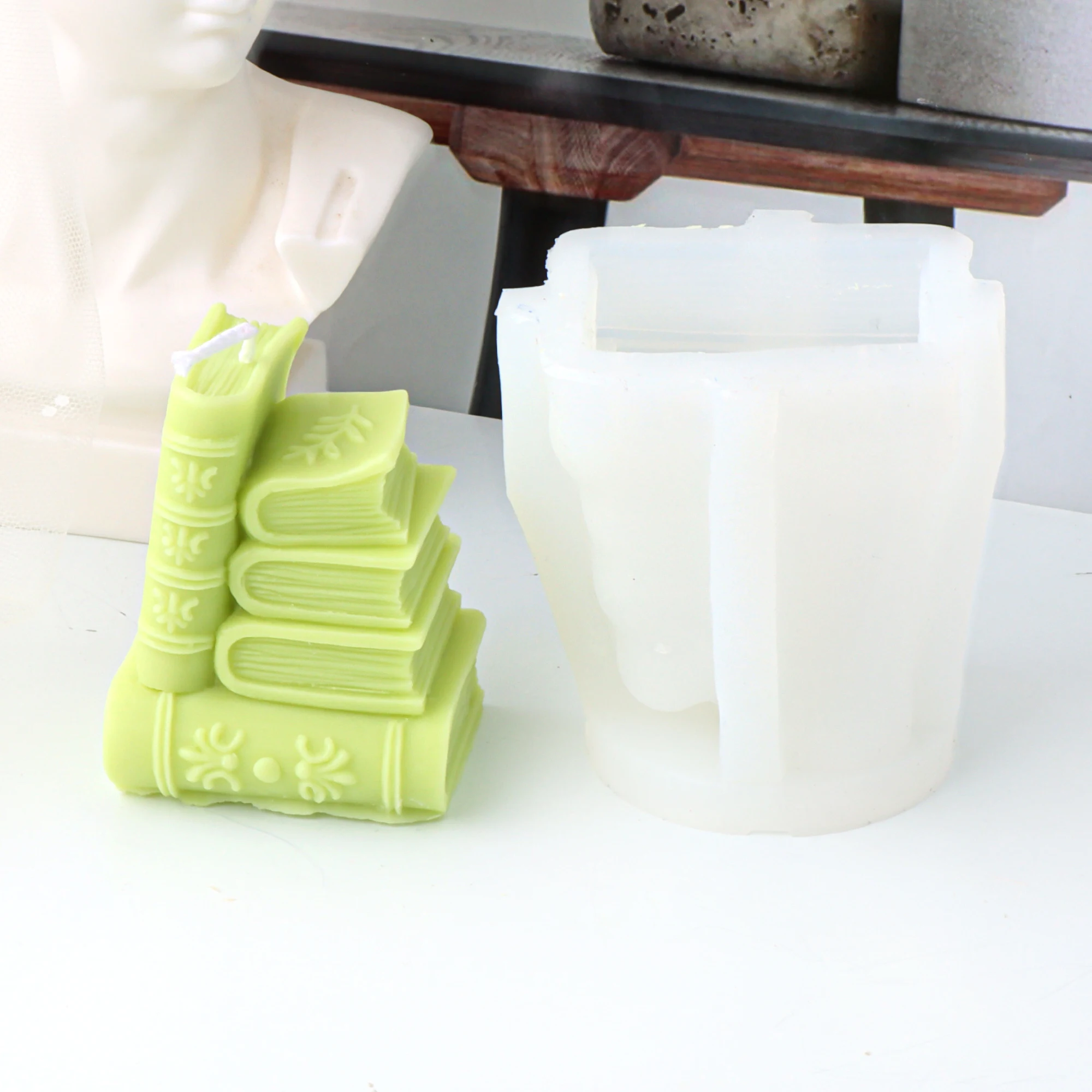 Moule à bougie en silicone modèle rose, moule exécutif, pouding à la MSI au chocolat, accessoires de cuisson, décoration de la maison, outils d'artisanat bricolage  15