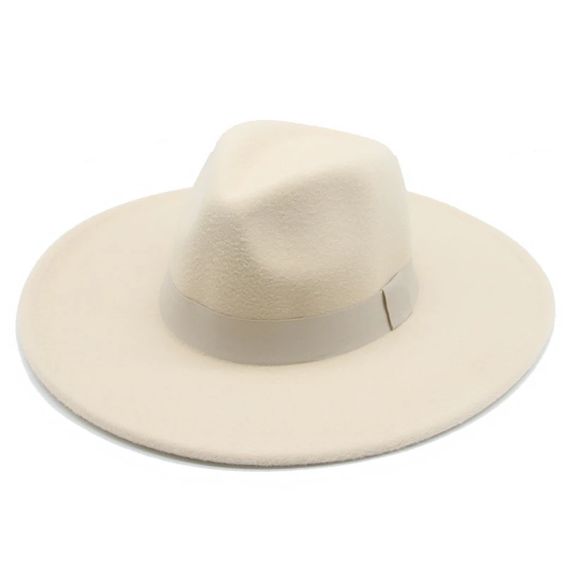 Sombreros De fieltro para hombre y Mujer, sombrero ala ancha, banda De cinta para boda, Iglesia Panamá, 9,5 cm, nuevo|Fedoras para hombre| - AliExpress