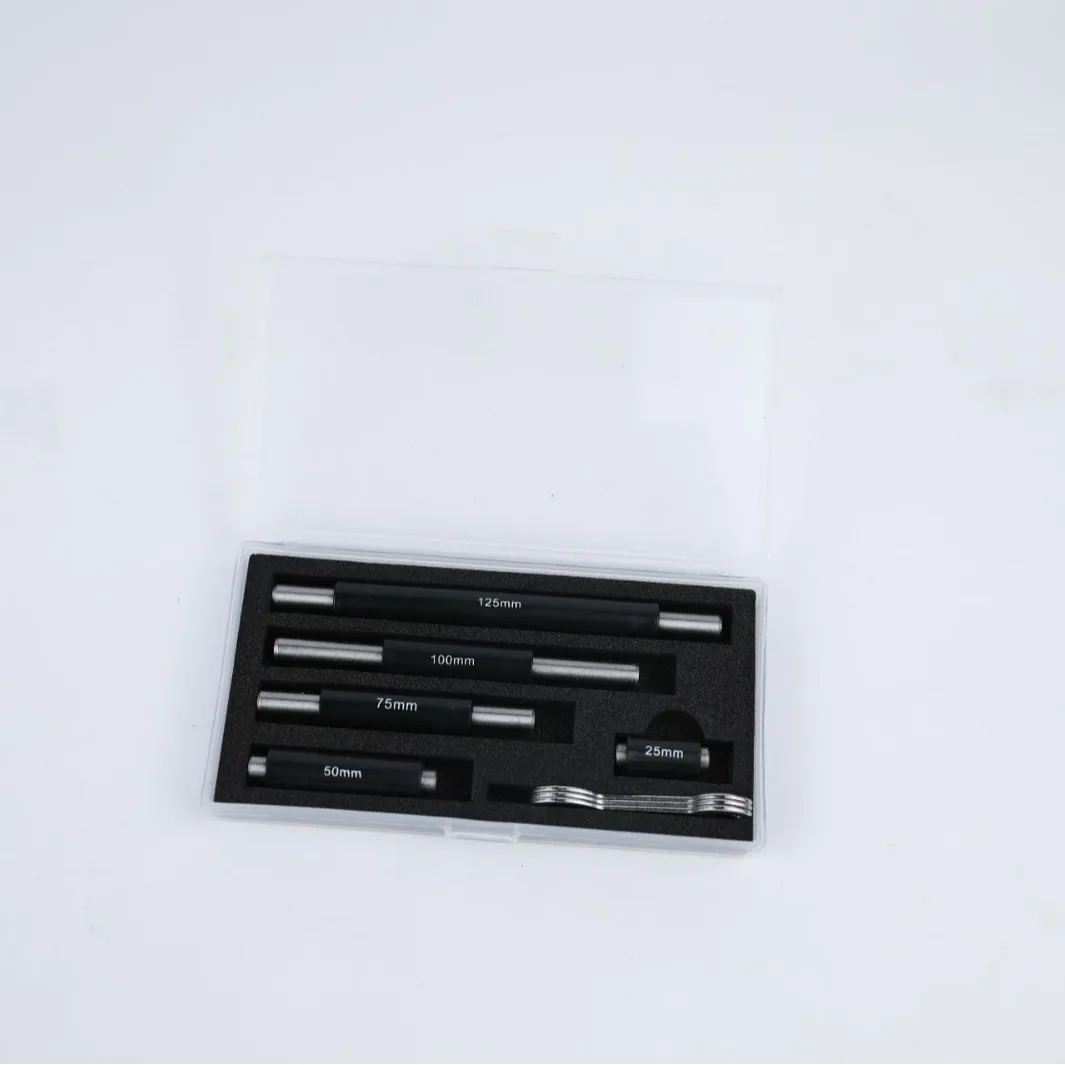 0-25mm/25-50mm/50-75mm/75-100mm/100-125mm/125-150mm 고정밀 6개입 미터법 외경 마이크로미터 블루 측정 도구