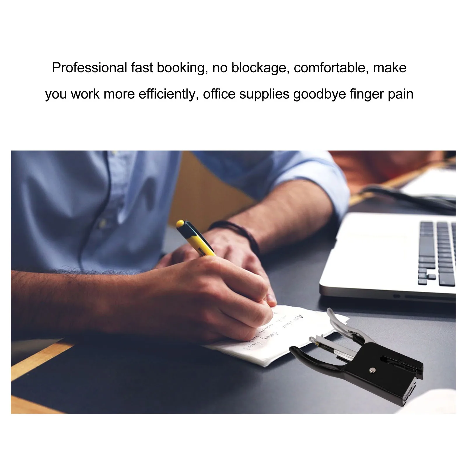 Desktop Stapler Stapler Large Capacity Metal Desktop Handheld Paper Stapler Tool for Office School - 3