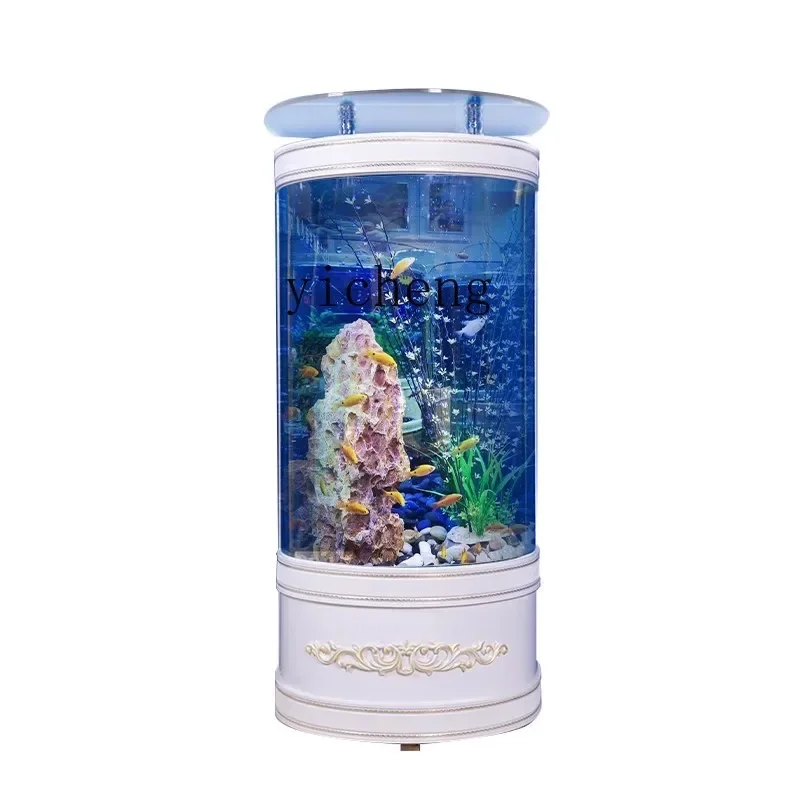 

YY Wall Home Aquarium Ecological Change Water Glass Semicircle Landscape Fish Tank