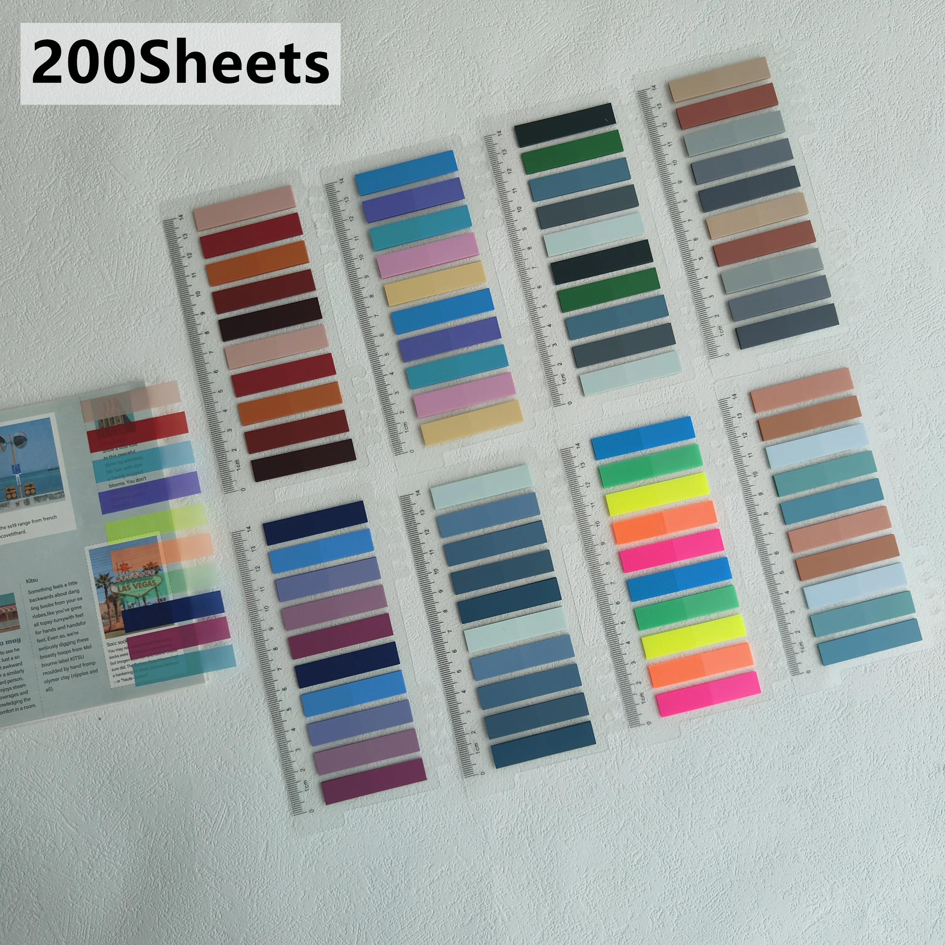 200 Sheets Creative Transparent PET Waterproof Sticky Note Pads Notepads Posits for School Stationery Office Supplies 4