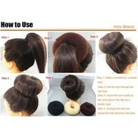Grand chignon de cheveux de 14CM, beignets de princesse, couvre-chef en boulette de viande, accessoires pour cheveux, bandeau, vêtements pour cheveux 6