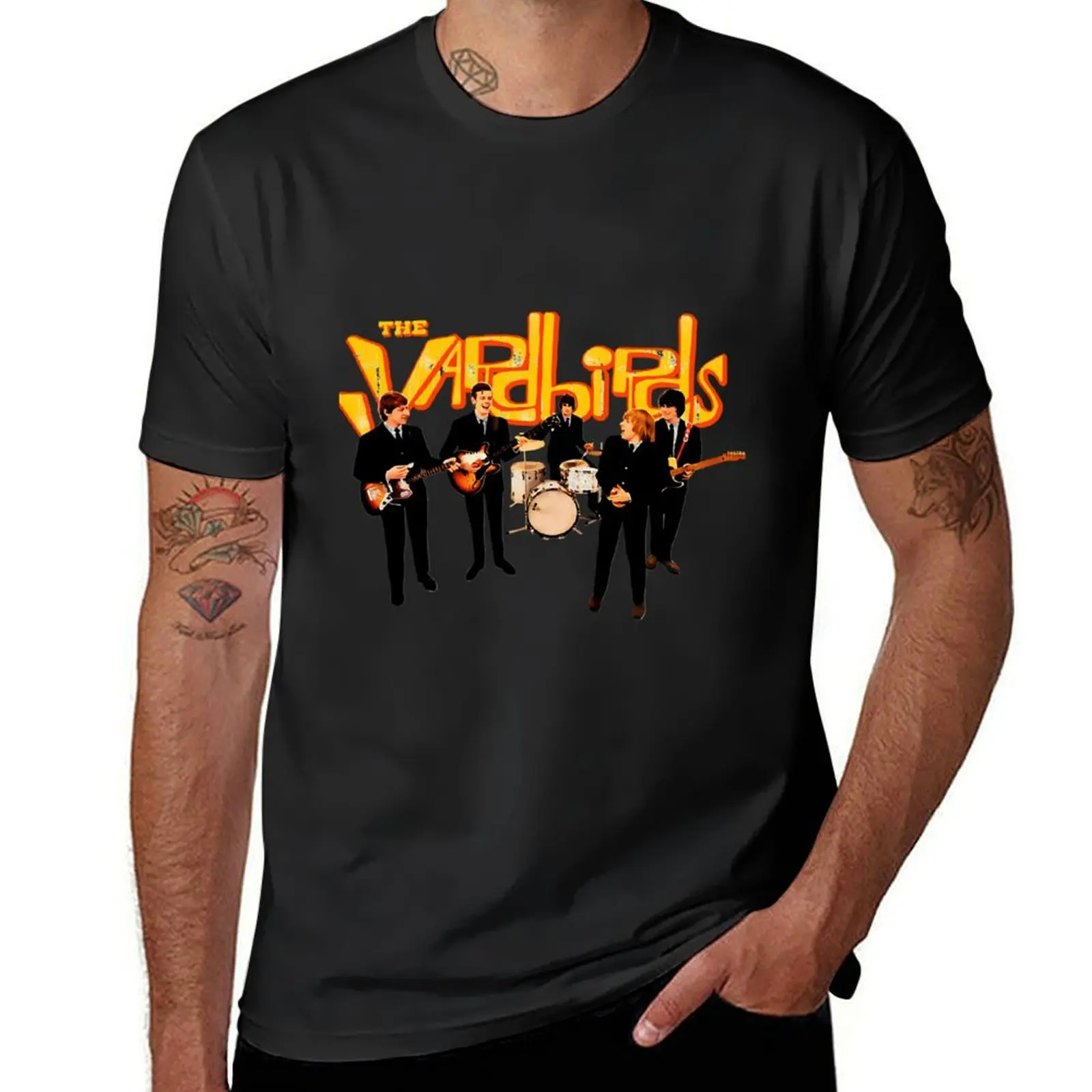 

The Yardbirds English Rock Band Distressed Retro Vintage T-Shirt plus size tops graphics plus sizes mens t shirts pack