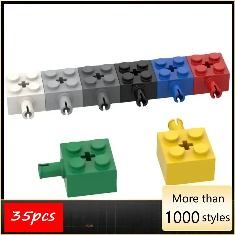 35PCS BuildMoc 하이테크 조립 입자 6232 2x2 벽돌 빌딩 블록 키트 교체 가능한 부품 장난감 어린이 선물용