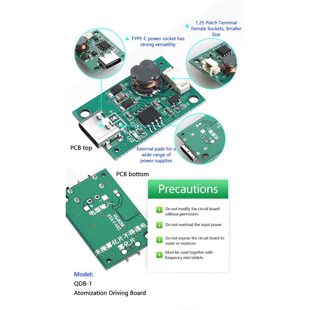 Humidifier Module DIY Kit USB Sprayer Cotton Core Shell With Type C Interface Stm32 Driver Board