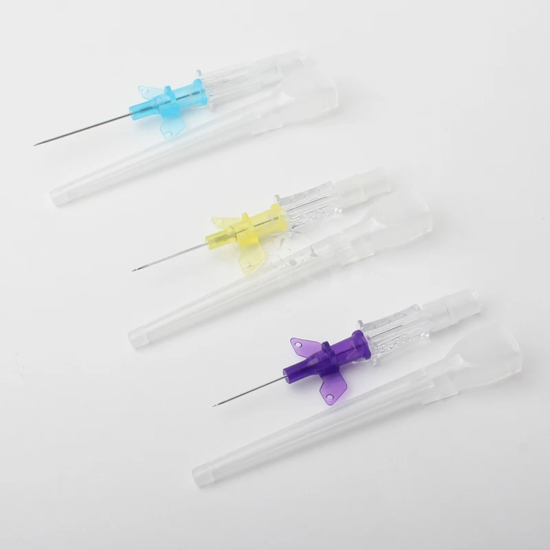 Disposable IV Cannula Intravenous Injection Catheter with Wing 22G 24G 26G For Pet Dog Cat Animals Veterinary Suppliers iv cannula