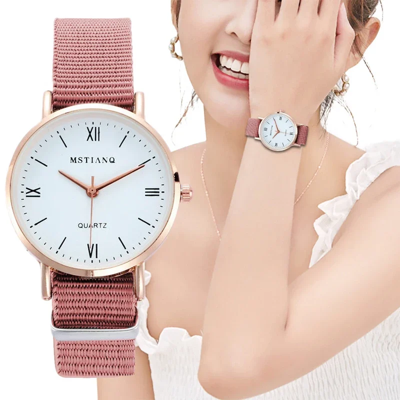 

New Simple Women Watches Nylon Strap Casual Ladies Watches Small Dial Quartz Clock Dress Wristwatches Reloj Mujer Reloj Mujer