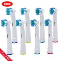 8pcs Replacement Brush Heads Electric Toothbrush For Oral B/B raun / SmartSeries/TriZone/Advance Power/Pro Health/Triumph/3D 1