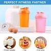 New 400ML Blender Shaker Bottle with Stainless Ball BPA Free Plastic Protein Shakes Leakproof for Powder Workout Gym Sport 5