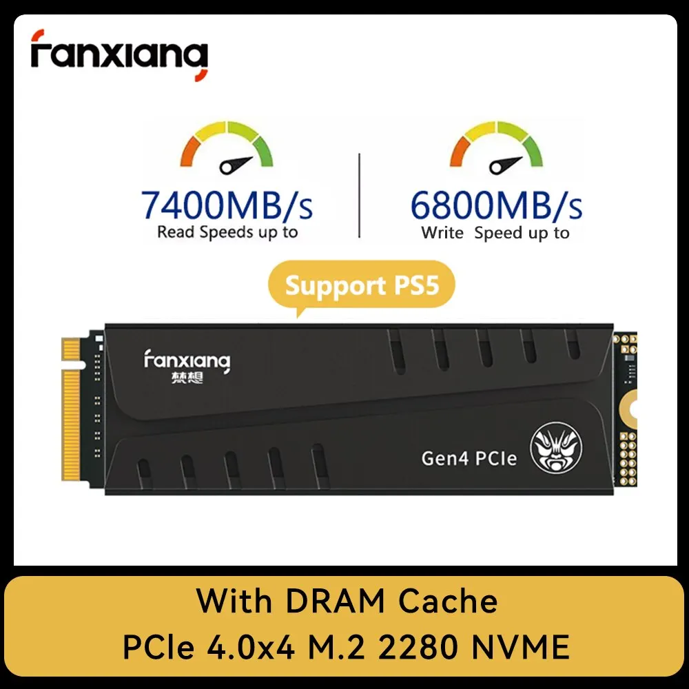 Fanxiang 7400mb s ssd 1tb 2tb 4tb ssd m2 nvme pcie 4 0 x4 m 2 2280 nvme