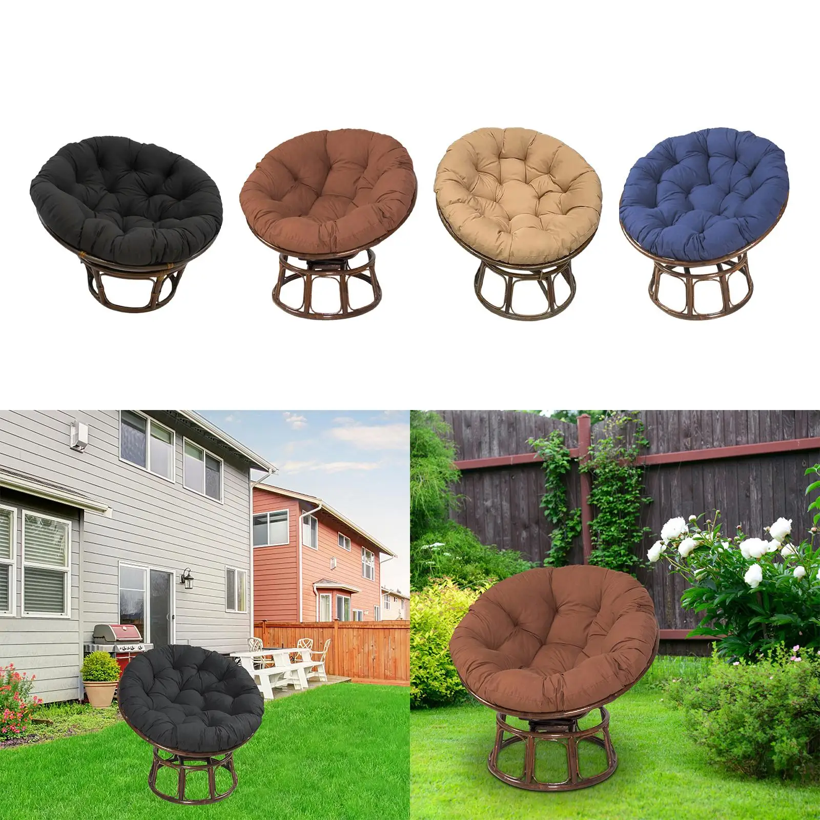Seat Cushion Pillow Hammock Chair Pad Multipurpose Replacement Patio Chair Mat Hanging Basket Chair Cushion for Wicker Chair
