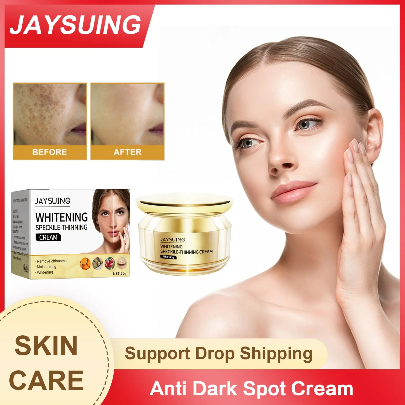 Fade Dark Spot Cream Removing Melasma Chloasma Fade Pigment Correct Melanin Wrinkle Removal Anti Aging Whitening Freckle Cream