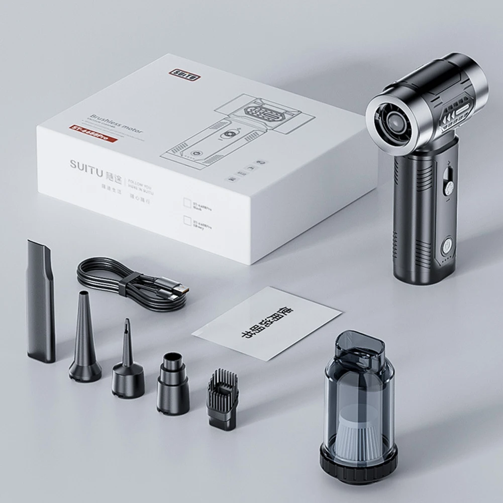 Mini Violent Turbo Fan 100000RPM High Speed Supercharged Hurricane Turbine Fan Brushless Motor 4500Pa for Home Car Outdoor