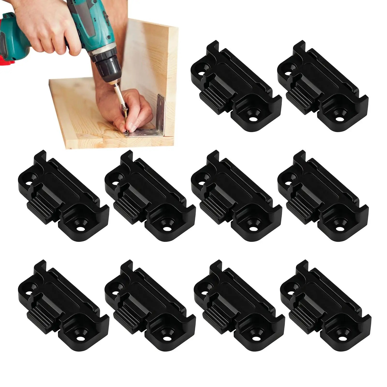 Furniture Panel Connector Quick Joining Fixing Clip 10 Pieces Quick Release Furniture Clip For Wardrobe Kitchen Cabinet Bathroom