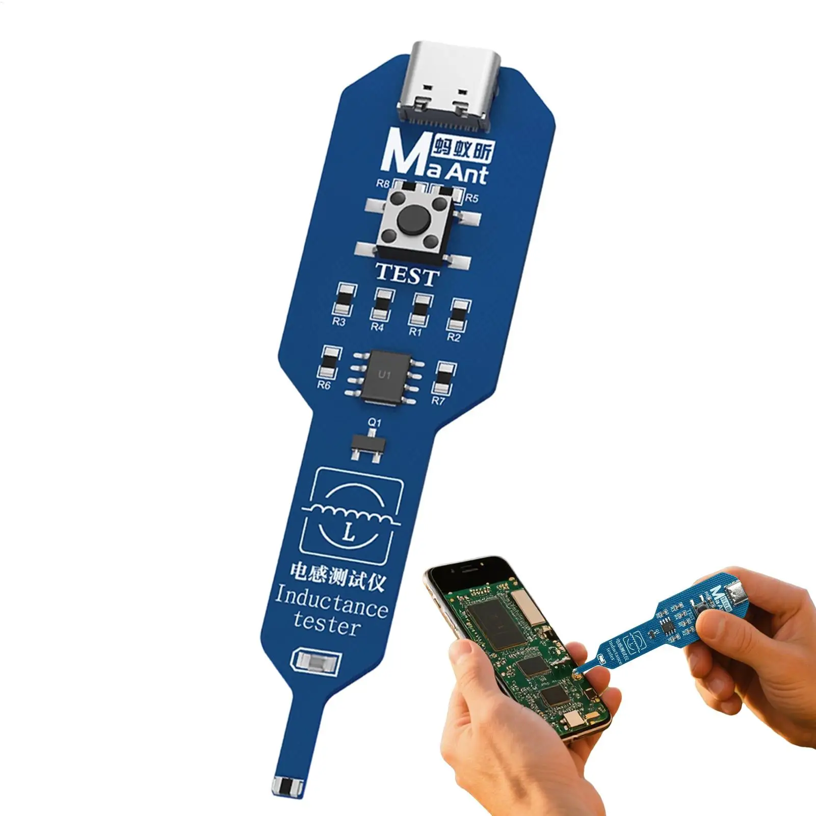 Tester di Induttanza, Rilevatore di Bobine per Schede Madri, Strumento di Servizio per Induttori, Rilevatore di Induzione Elettromagnetica, Controllo Rapido dei Guasti