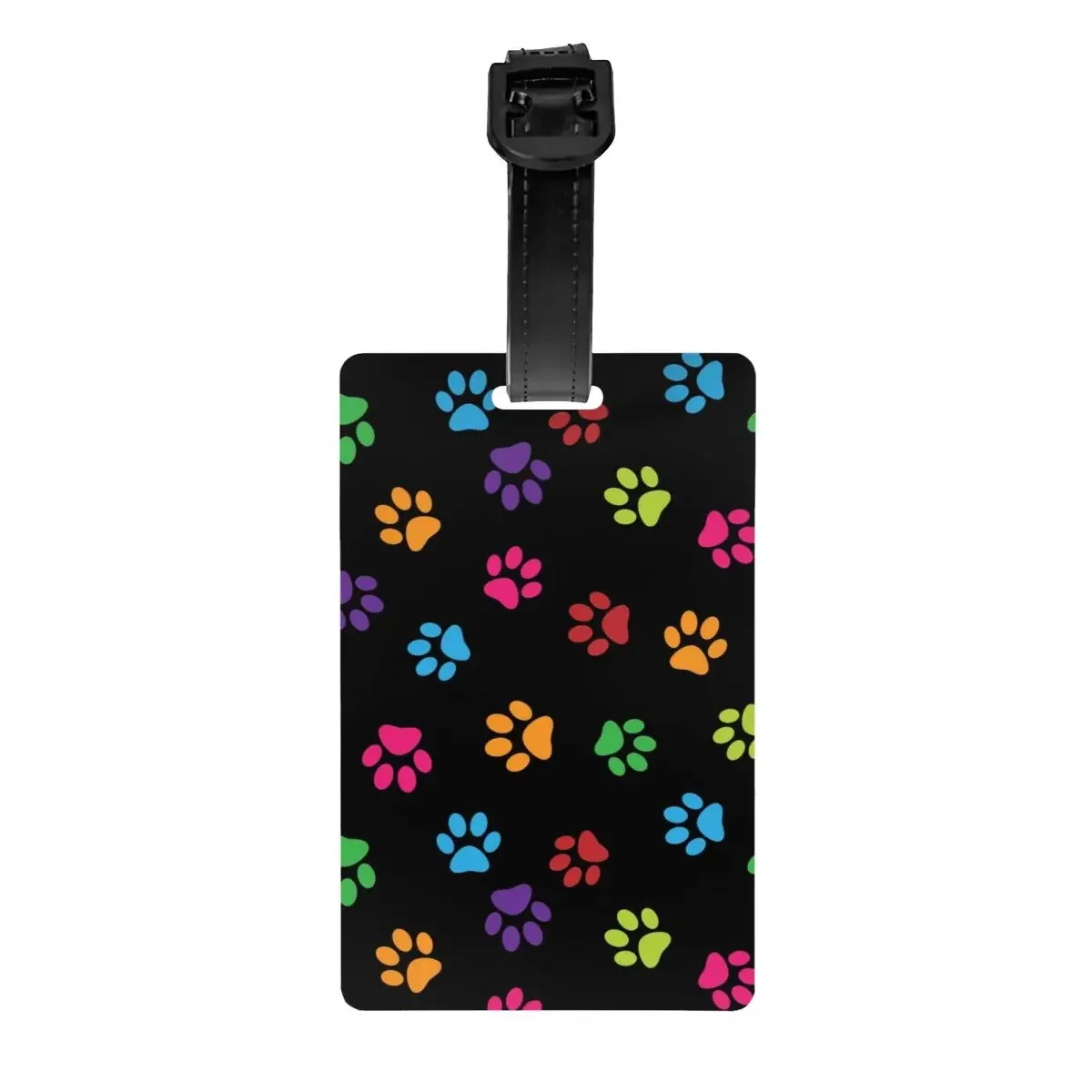 

Colorful Pet Dog Paws Pattern Luggage Tags for Suitcases Fashion Baggage Tags Privacy Cover ID Label