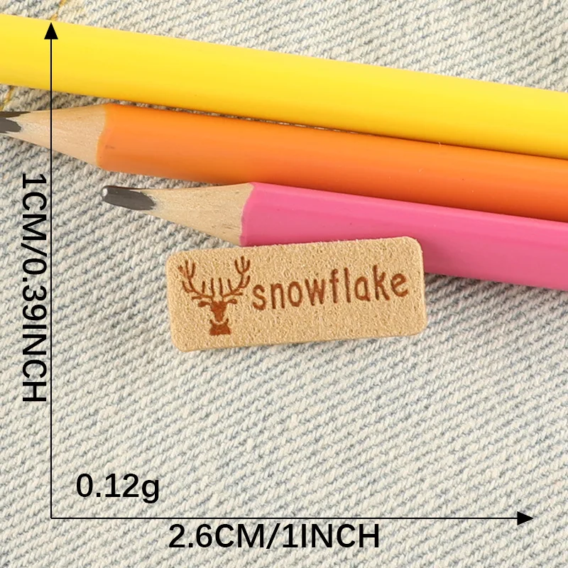 10pcs PU Leather Labels Tags Handmade Tag Label Embellishment Knit DIY Jeans Bags Shoes Hat Sewing Tags Garment Accessories