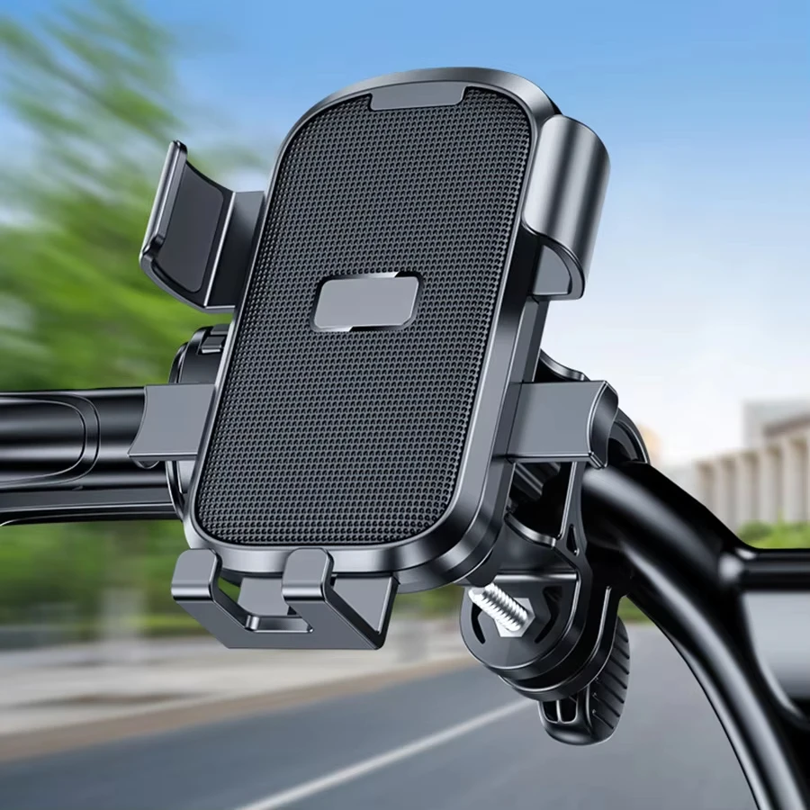 Multi-Vehicle Shock-Absorbing Mobile Device Holder for Bikes, Motorcycles, and Cars