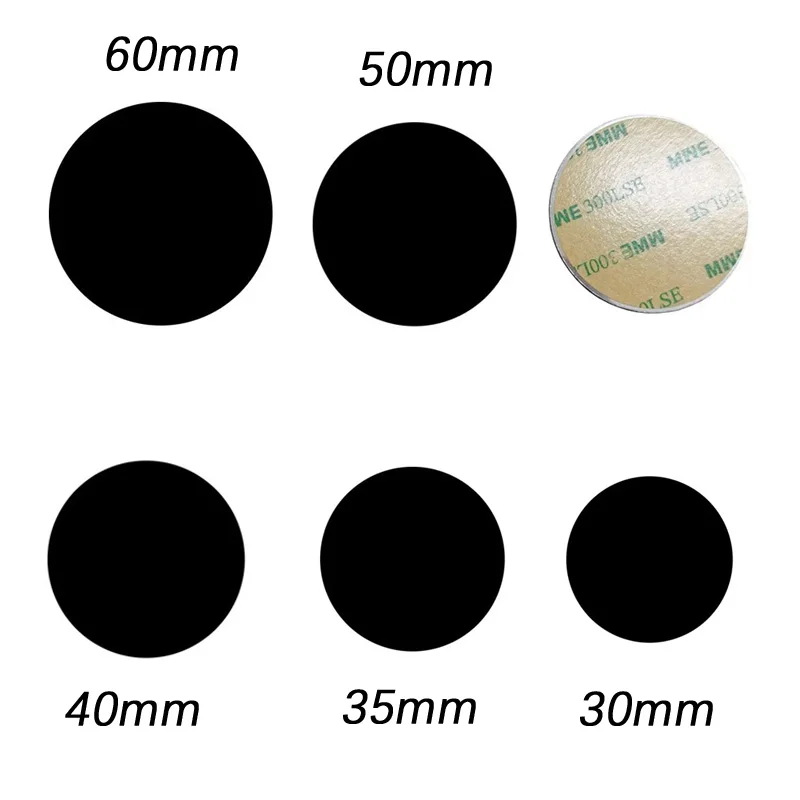 5pcs 30mm 35mm 40mm 50mm 60mm Magnetic Metal Plate For Car Phone Holder Iron Sheet Disk Sticker For iPhone 12 11 X 7 8 Xiaomi