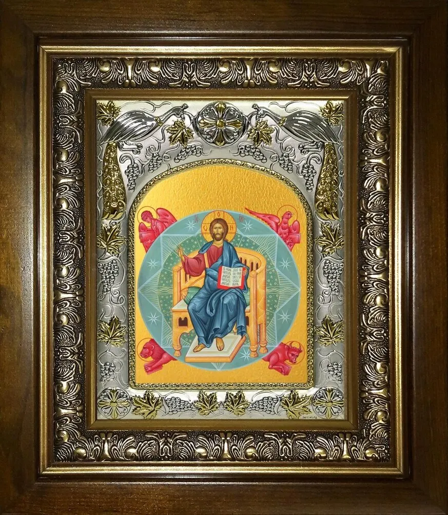 Icon освященная saved the best silver in wooden киоте icon | Дом и сад