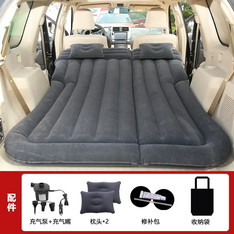 SUV Air Mattress Camping Bed Cushion Pillow-Inflatable Thickened Car Pump Portable Sleeping Pad