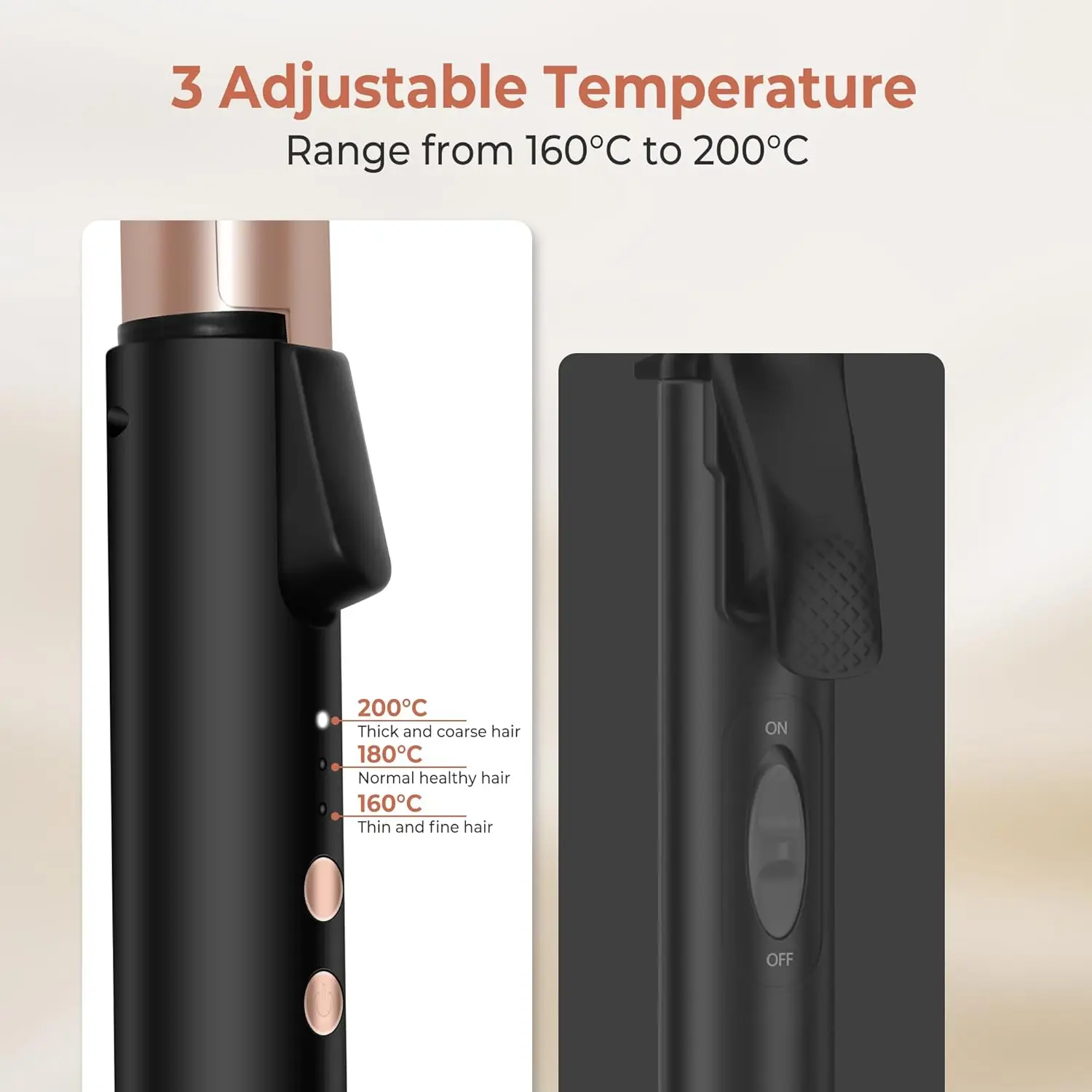Travel Size Curling Iron Dual Voltage Mini Curling Iron for Short Hair with 25mm Barrel Ceramic Mini Hair Curler hair curler