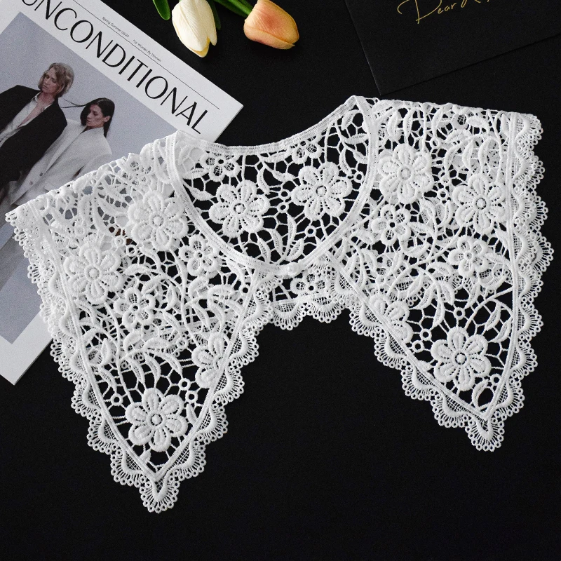 Hanfu Cloud Shoulder, Lace Shawl, False Collar, Children's Folding Wonderful Tool, Versatile Collar, Lace Decoration Collar, Hol solid versatile shawls fashion overlay decoration cross shawl autumn winter knit scarf women scarves cachecol feminino inverno