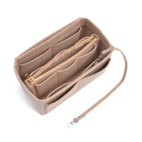 Multifunctional Large Capacity Makeup Storage Bag Felt Cloth Liner Travel Insert Portable Bag in Bag Cosmetic Organizer 1