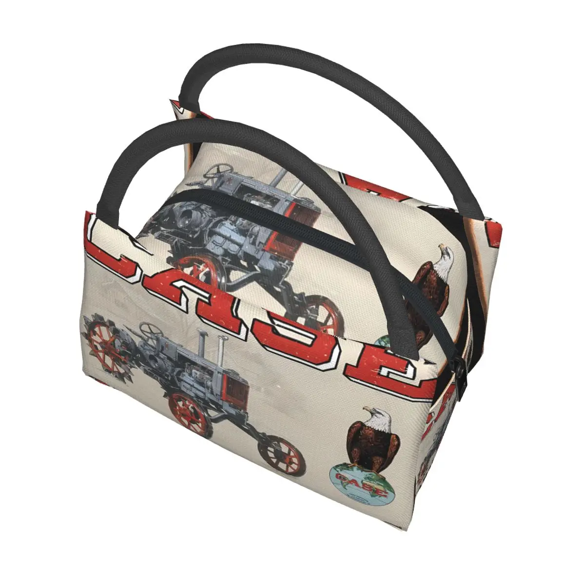 Tin Sign Case Tractor Portable insulation bag for Cooler Thermal Food Office Pinic Container