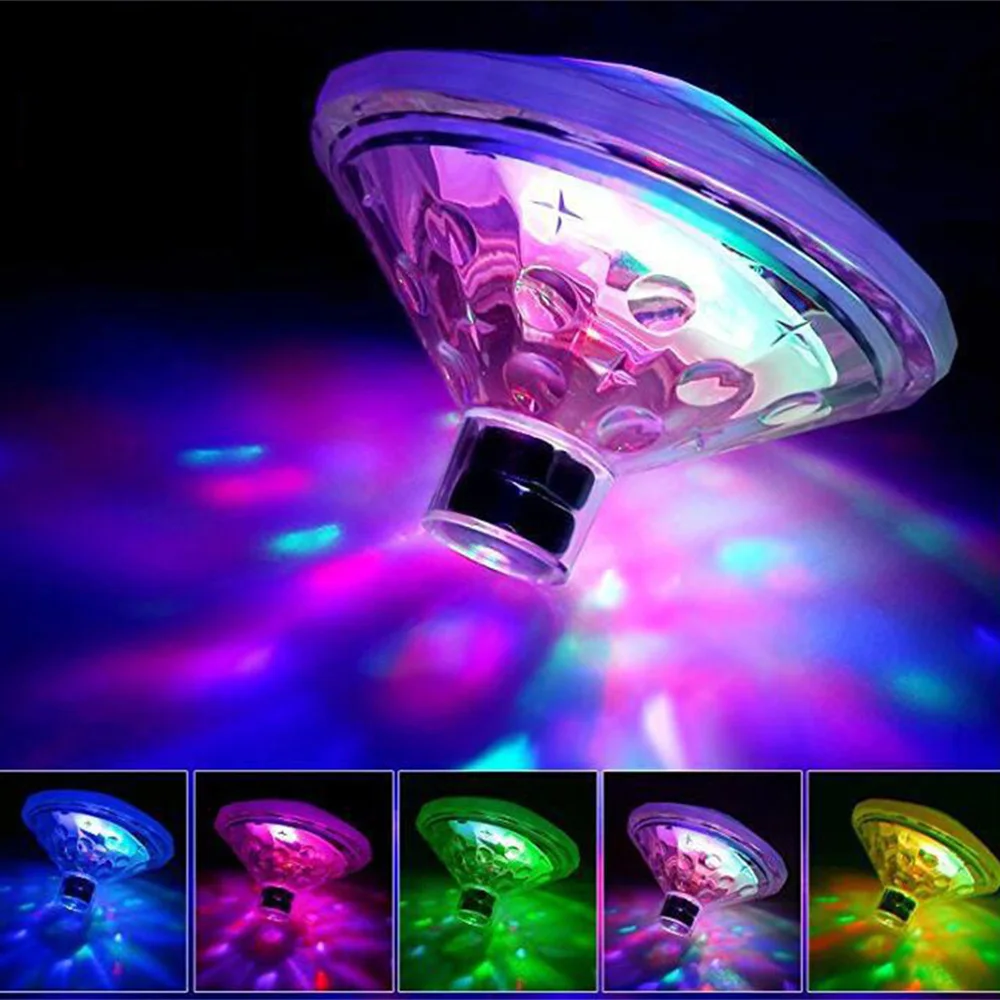 DC4.5V RGB Color Led Floating Lamp IP68 Waterproof Diamond Shape Bathbub Light 7 Modes Fairy Decoration for Garden Party Disco kumi gw16t pro smartwatch 1 3 touch screen multiple sport modes heart health spo2 measurement ip68 waterproof gold