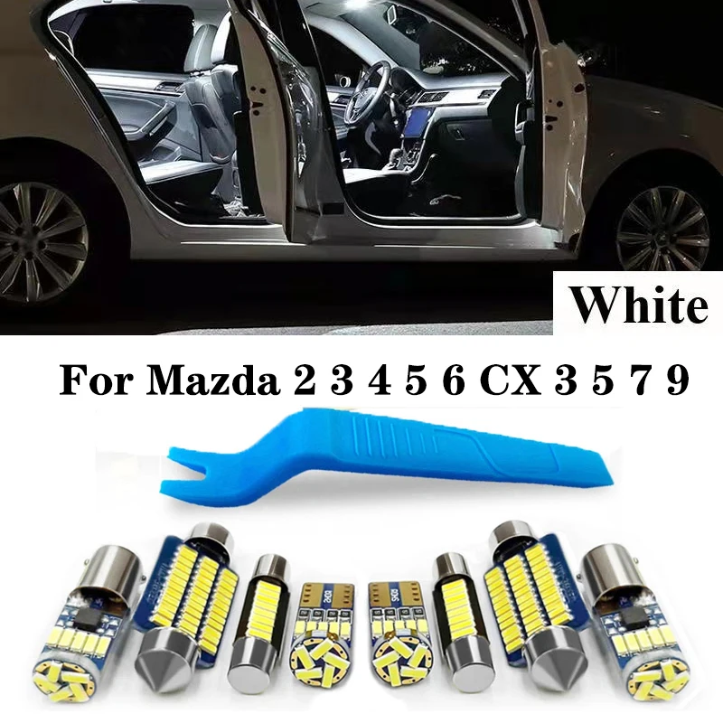 

Car Interior LED Lights Canbus For Mazda 2 3 BK BL BM 5 6 GG GH GJ GL CX3 CX5 CX7 CX9 Miata MX5 NB NC ND Accessories 1998-2021