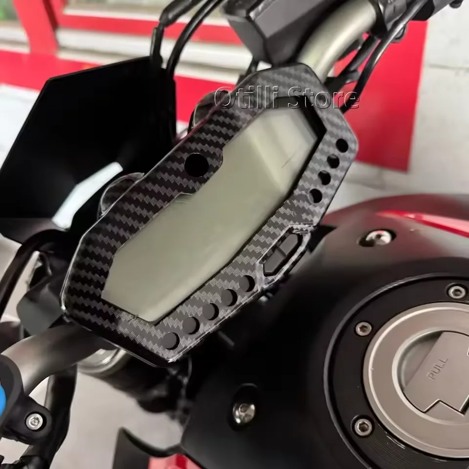MT-07 FZ-07 오토바이 탄소 섬유 계기판 서라운드 게이지 패널 커버 Yamaha MT07 FZ07 2014-2020 Tracer 700 2016-2019