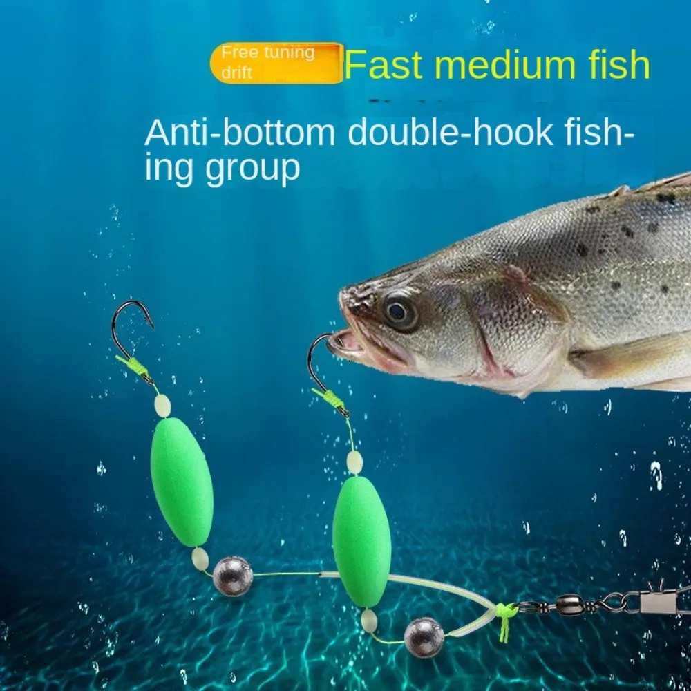 Description Picture 4 of item1pcs double hook Fishing Hair Rigs hook Anti bottom suspension Carp Fishing Hook Size3#-13# Ready Made Carp Rigs fishing lure