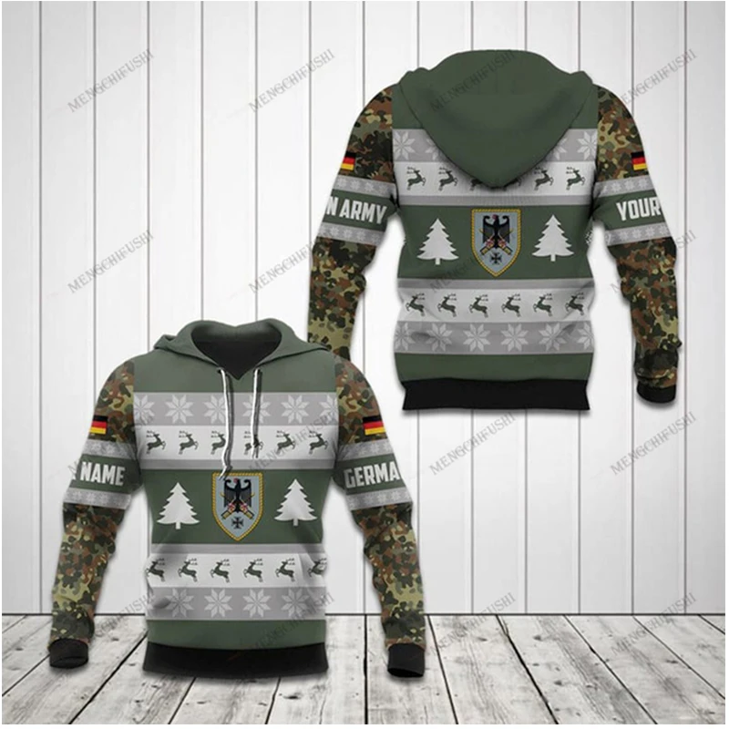 German Flag Emblem 3D Harajuku Print Christmas Fashion Men's