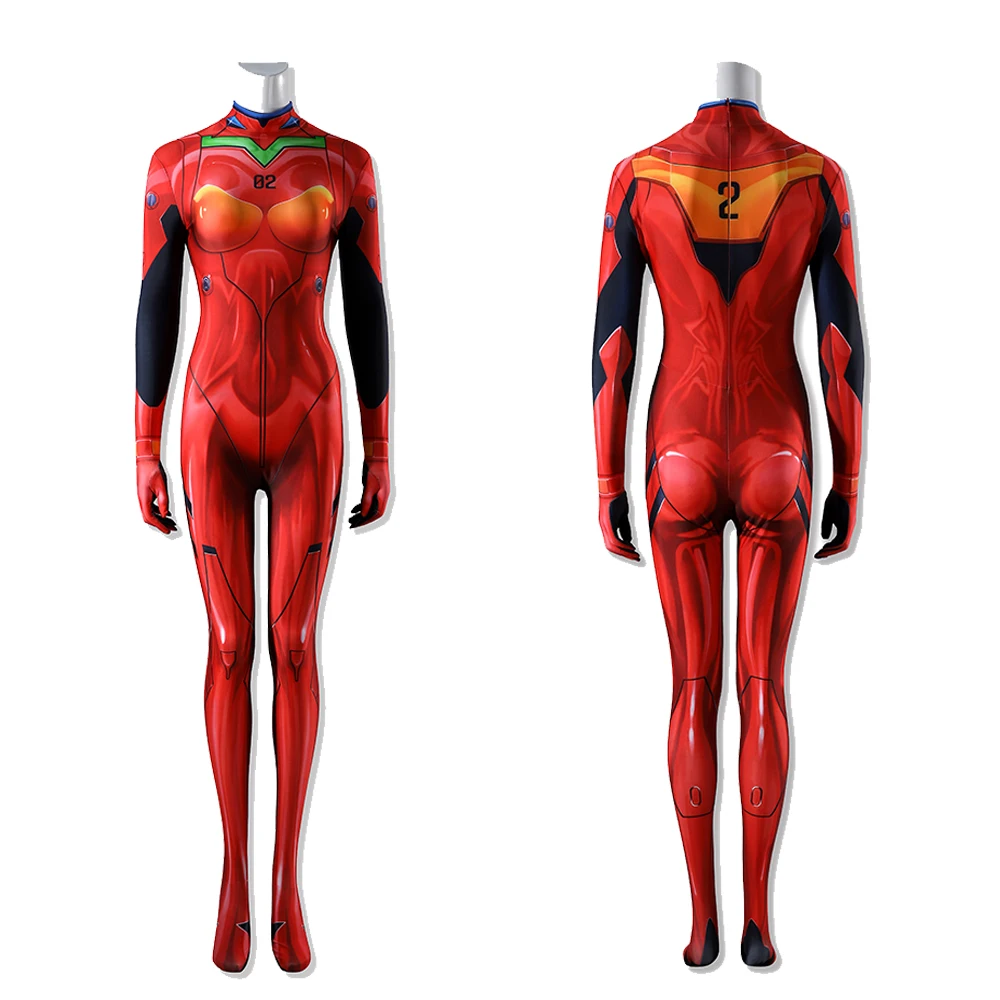 Neon Genesis Evangelion Asuka Langley Soryu Eva Pilot Suit Zentai Bodysuit