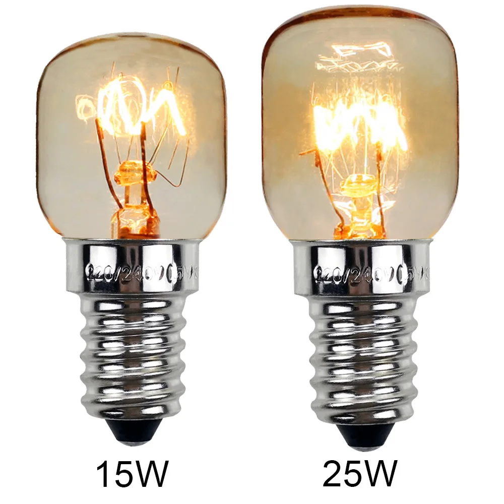 Oven Light heat-resistant Hot Salt Bulb 15W 25W refrigerator light Cooker Hood Lamp E14 Salt Bulb High temperature