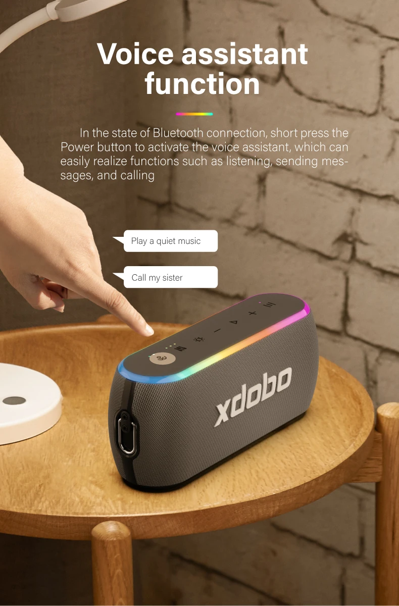 XDOBO X8 III 블루투스 스피커, 무선 서브우퍼 IPX7, 6600mAh, 듀얼 베이스 보조배터리, 야외 확성기, 스마트폰 TV용, 60W
