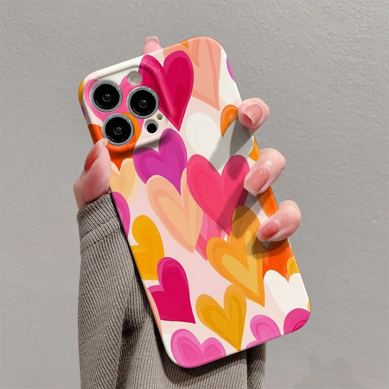 Charming Love Heart Hard PC Phone Case Cover