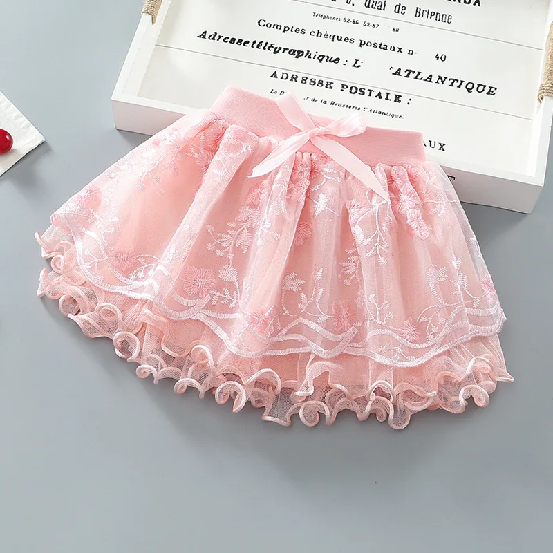 

FINEPAT Girls' Mesh Tutu Skirts Children's Skirts New Style Puffy Skirts Four Seasons Princess Cake Skirts Mini Skirts