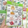 10Pcs Phonics Learning Posters Learning English Educational Chart Teacher Teaching Aids Montessori Learning Toys Classroom Decor 6
