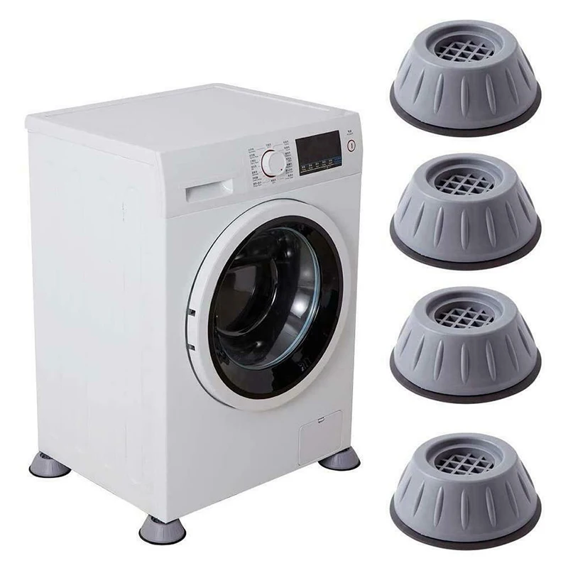 Coussinets anti-vibration pour repose-pieds de laveuse, support de machine  à laver, support antichoc pour sèche-linge, empêche le déplacement,  antidérapant, fournitures pour la maison, 4 pièces