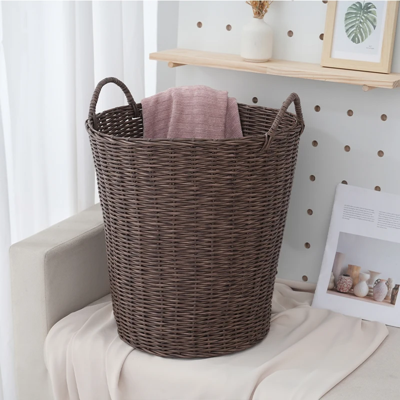 Extra Large Dir Clothes Storage Basket Wier Weaving Laundry Hamper Home Use Clothes Basket Organizer Kins Brand