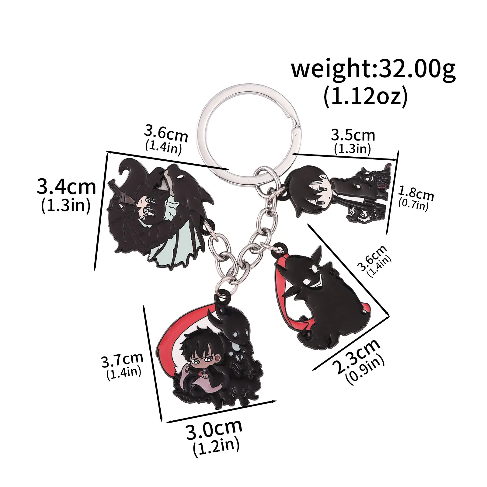 Anime Solo Leveling Character Keychain Pendant Sung Jin woo Yoo Jin ho Short Blade weapon Cosplay Props Fans Gift Jewelry