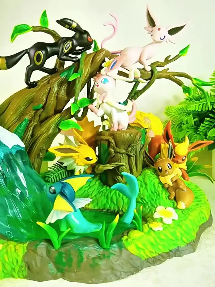 Pokemon Eevee Evolution Family Gk Resin Statue Large Size Anime