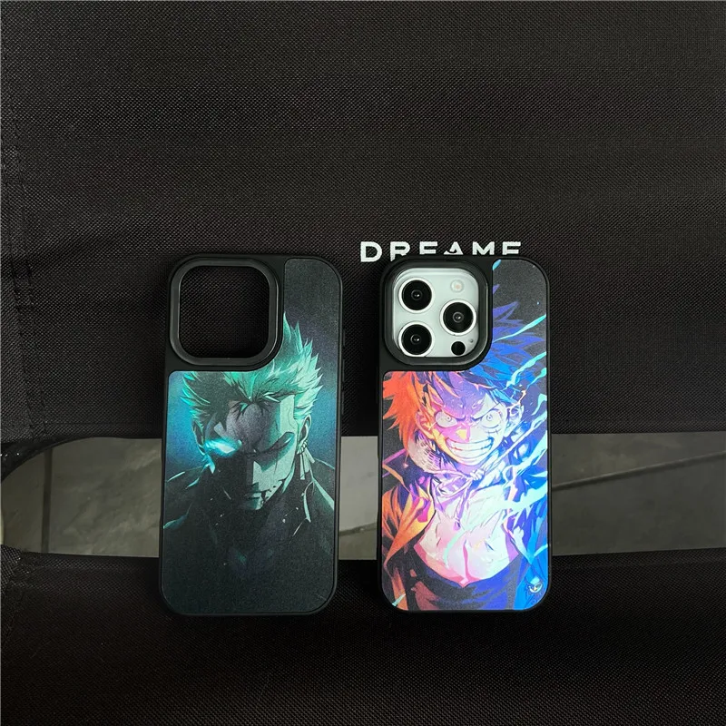 Luffy Silver Electroplated Case – One Piece iPhone 13–16 Pro Max