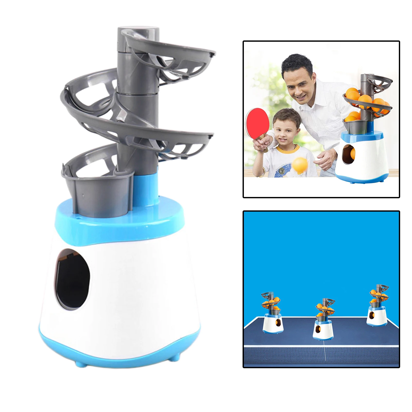 Lanzador automático de pelotas de tenis de mesa, máquina de lanzamiento de  Robot de bolas de Ping Pong, suministro de doble potencia, entrenador para  adultos y niños, novedad