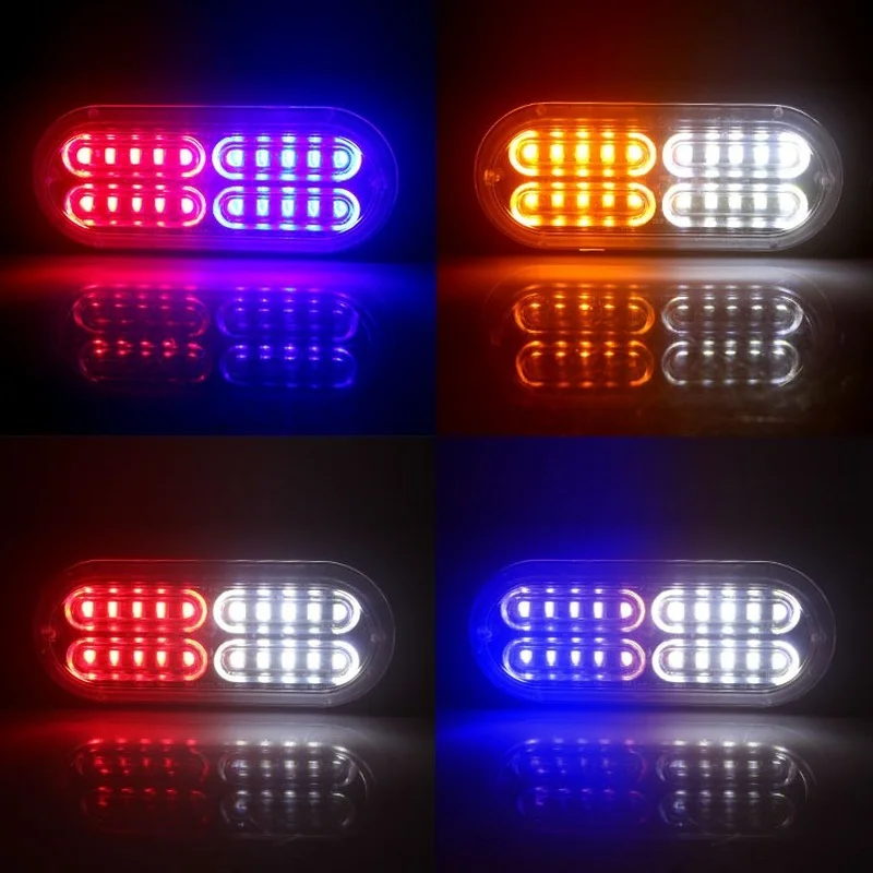 20LED Strobe Lights Warning Emergency Flasher Truck Grille Traffic Flashing Lamp White Yellow Red Blue for Jeep ATV SUV 12V 24V