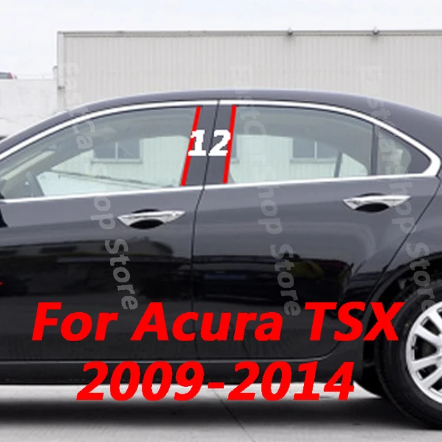 Acura TSX 2014 2013 2012 자동차 중간 창 B C 센터 기둥 스티커 PC 장식 중앙 프레임 액세서리 2009 2010 2011